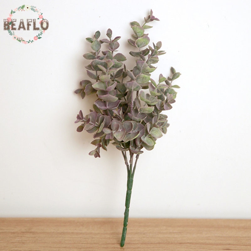 1pc plastlöv konstgjord växt för bröllop dekoration diy krans blommor arrangera tillbehör 2 färger