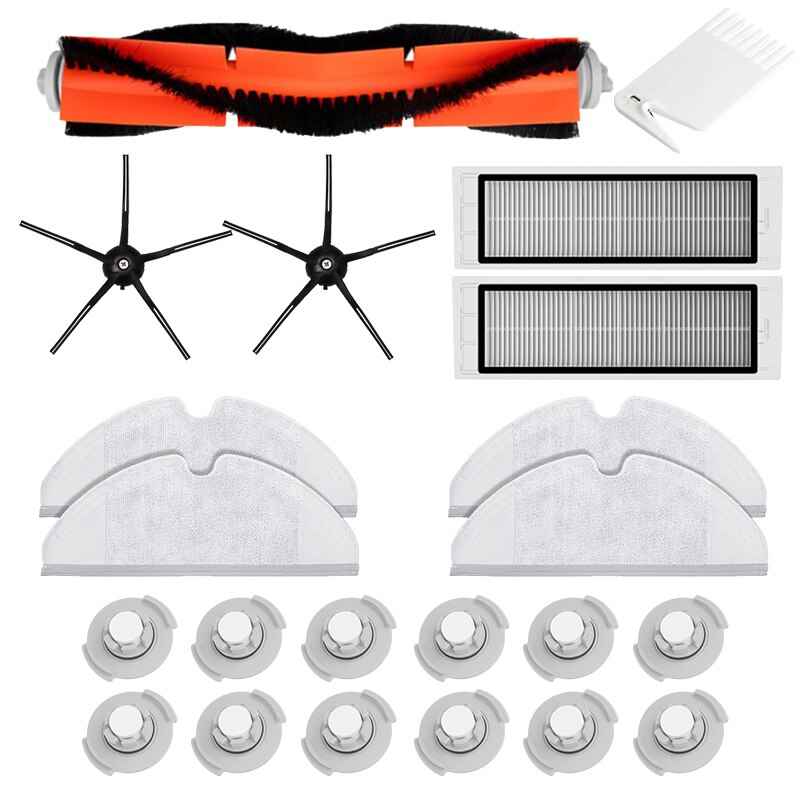 Accessoires pour aspirateur Xiaomi Roborock S6/S5/MAX/S60/S65/S50/S55/E25/E35, brosse principale, brosse latérale noire, filtre HEPA, pièces détachées: M