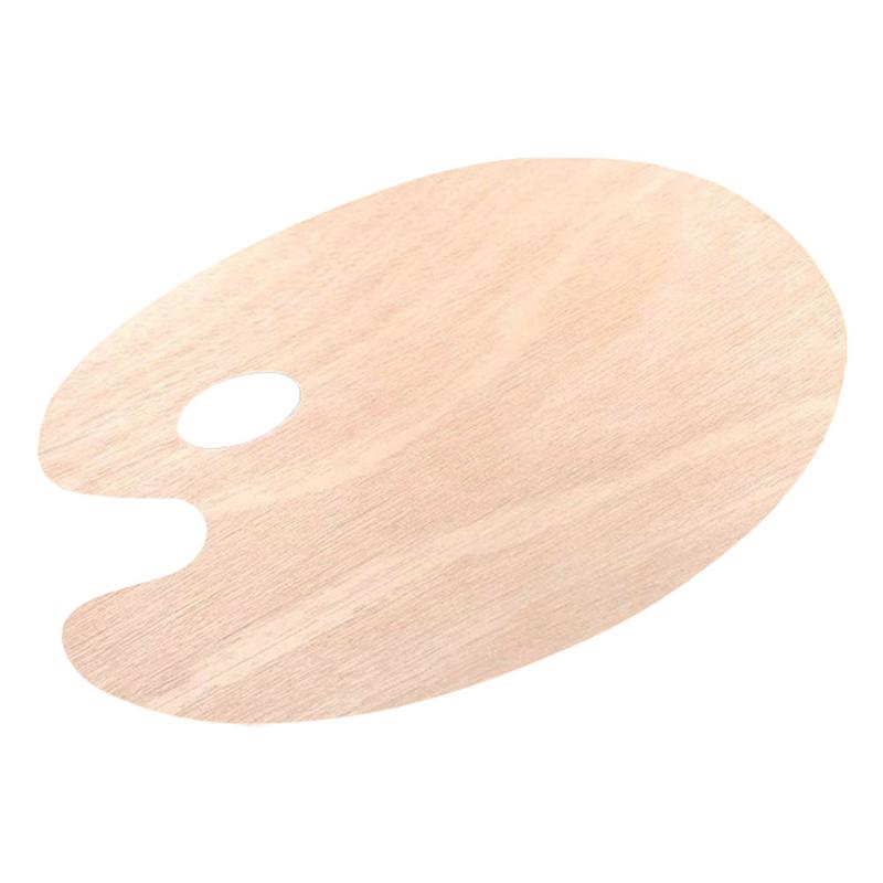 Plateau de mélange de couleurs pour peinture artistique, planche de mélange de couleurs ovale, peinture à l&#39;huile acrylique, plateau de mélange de couleurs en bois