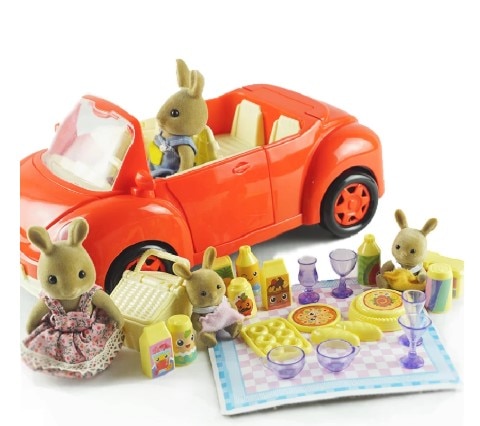 Simulazione per bambini famiglia di animali della foresta 1:12 mobili per case delle bambole figura carina coniglio in miniatura bambine giocattoli regali