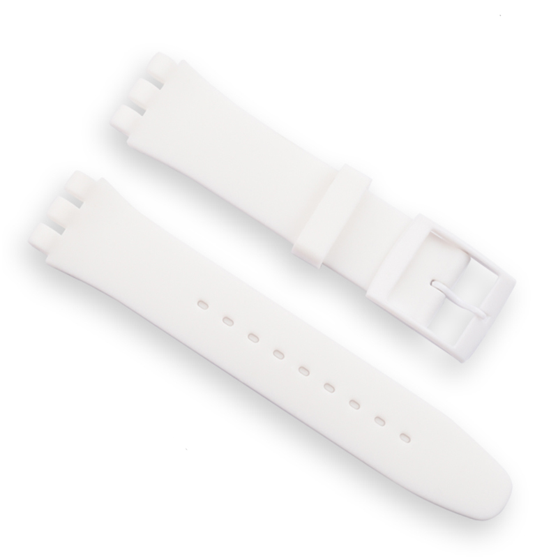 Schwarzes Armband für Swatch-Armband, Schnalle, Silikon-Uhrenarmband, 17 mm, 19 mm, 20 mm, Gummiarmband, 16 mm, Uhrenzubehör