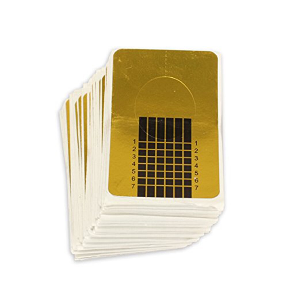 100Pcs/Set Nail Form Acrylic Tip Gel Nails Forms Expansion Curl Shape Art Guide Sticker Nail Art Tool 2.5cm x 5cm Extension Tool