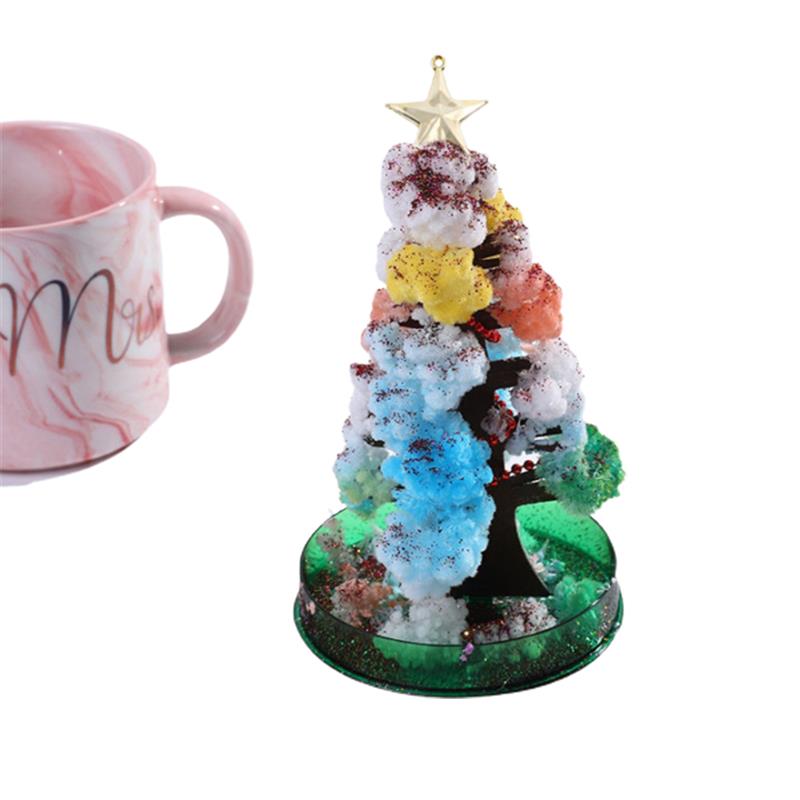 Christmas Tree Paper Tree Flower Toy Visual Magic DIY Planting Paper Tree Growth Crystallization Tree Children Christmas