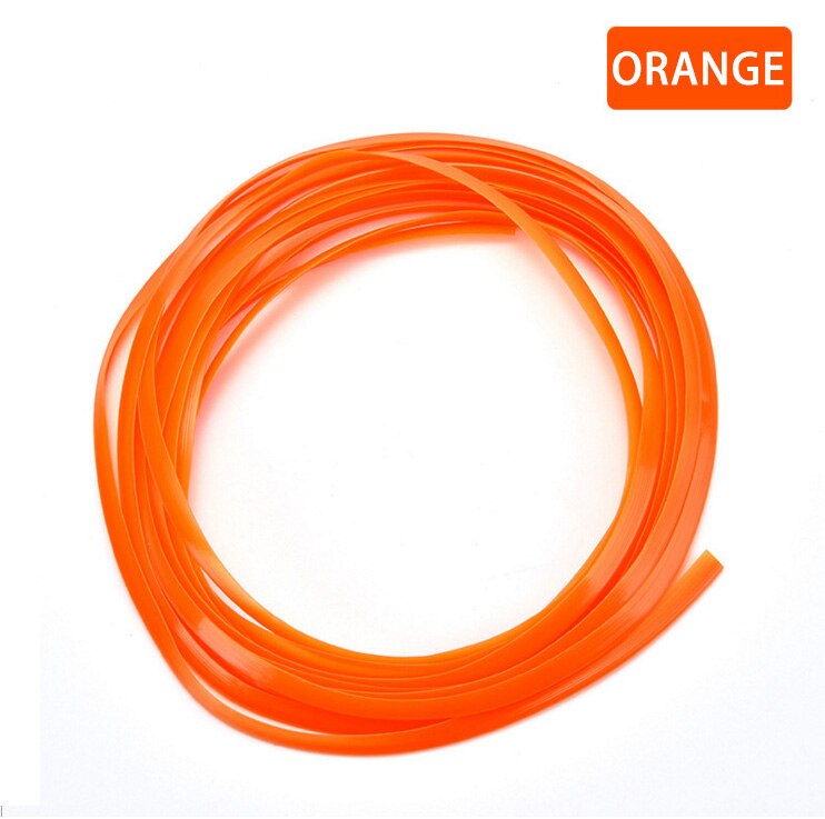Universell bil styling interiør utvendig dekor stripe dashbord dør kant tape molding trim protector ripe solid farge: Oransje