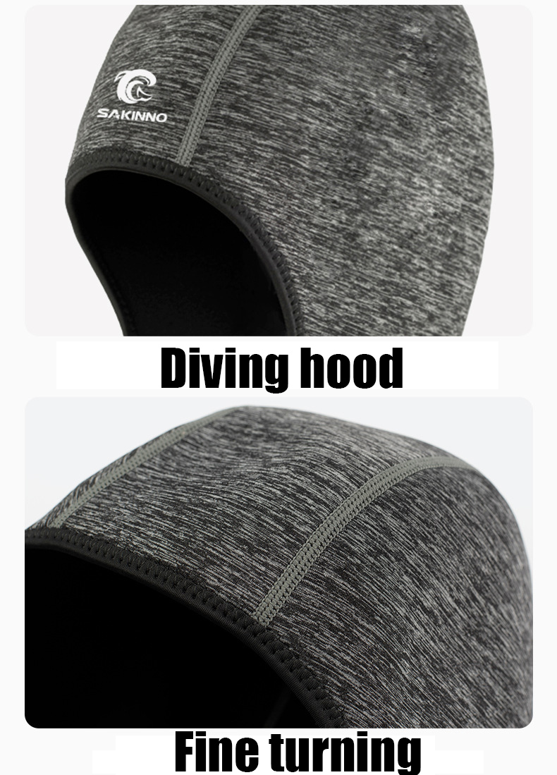 2mm Neoprene Wetsuit Hood Scuba Diving Hood Ear Cover Men Women Youth Bib Dive Cap Surfing Thermal Hood Kayak Snorkel Swim Sail