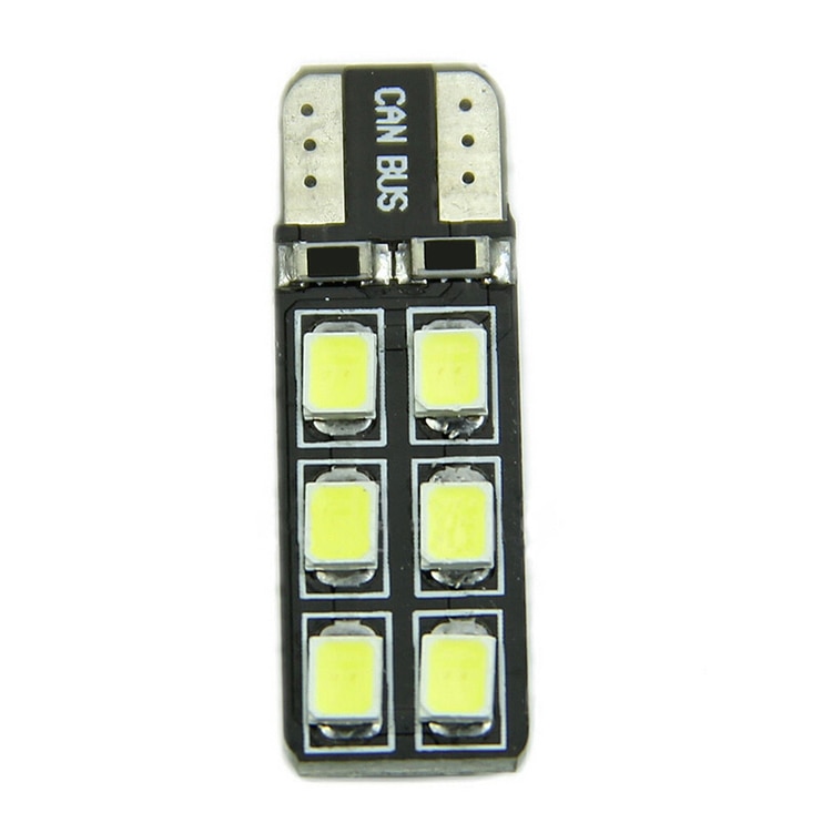 1pc 12 smd 2835 automaattinen auton led valo virheetön canbus 2w w5w 194 168 2825 2821 dc 12v 6w polttimot