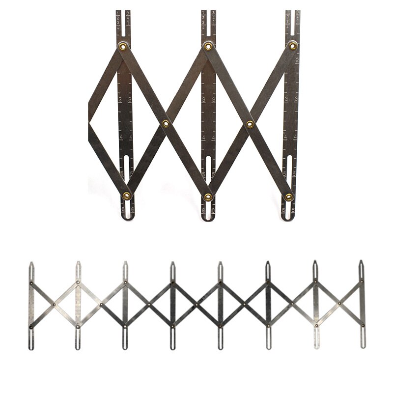 Guide Rule Expanding Aluminum Buttonhole Spacer Sewing Gauge for Window Curtain Drapery Button Holes Spacer Adults Dressmake