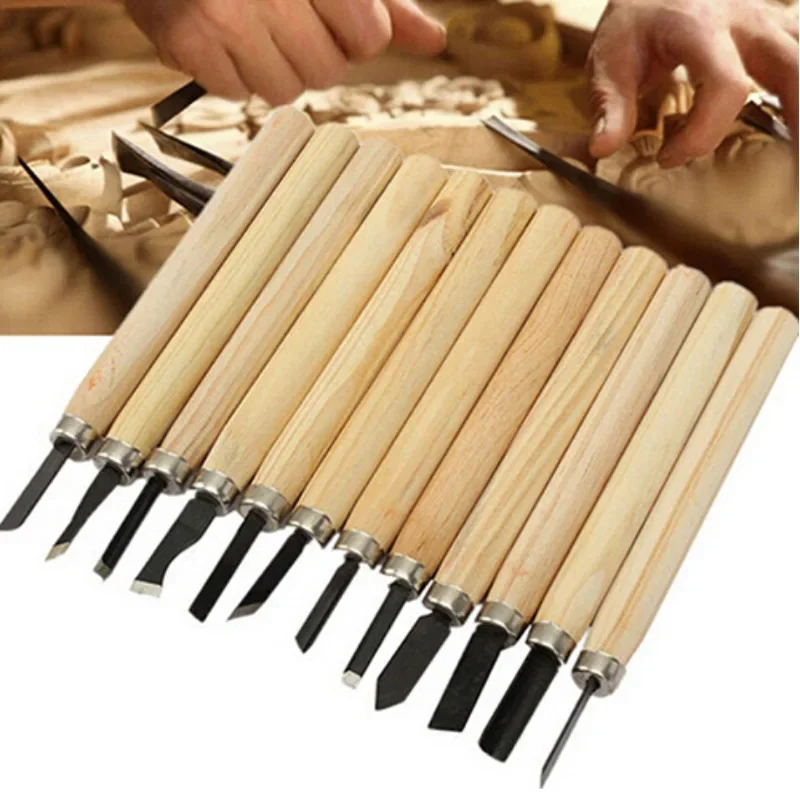 3-12 stücke Holz Carving Meißel Messer Hand Werkzeug Set Für Grundlegende Detaillierte Carving Holzarbeiter Gouges Holzbearbeitung Werkzeuge holzschnitt Bohren
