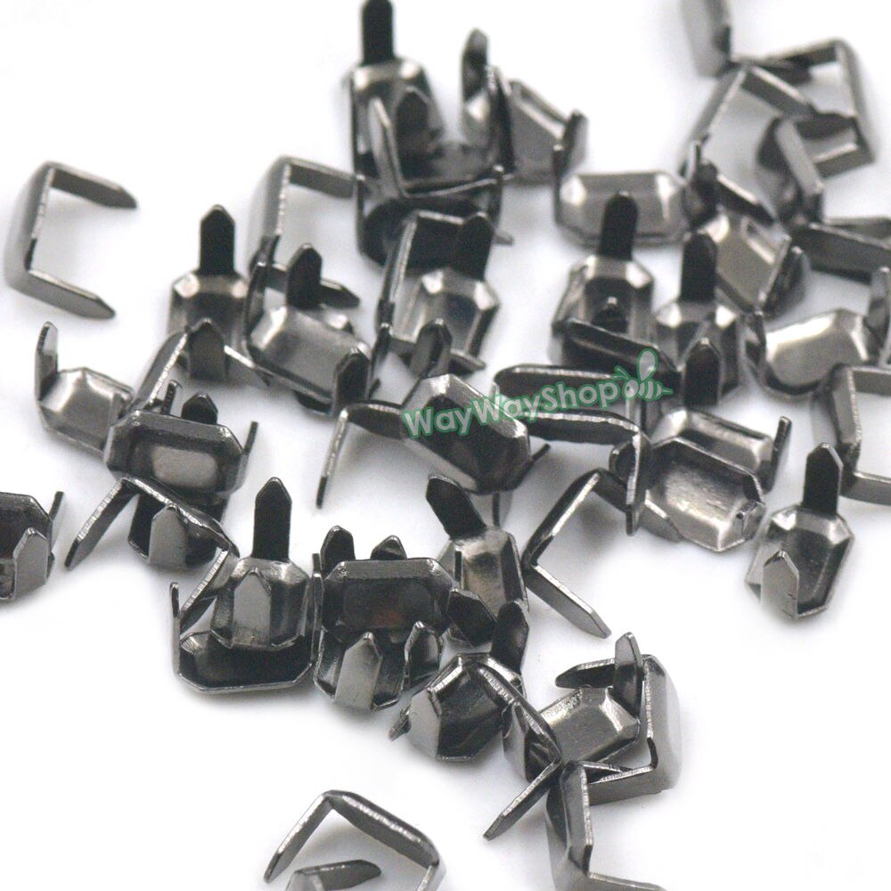 100 Pcs Leather Staples Leathercraft Craft Tool Dressmaking Brass Loops Fastener Holders