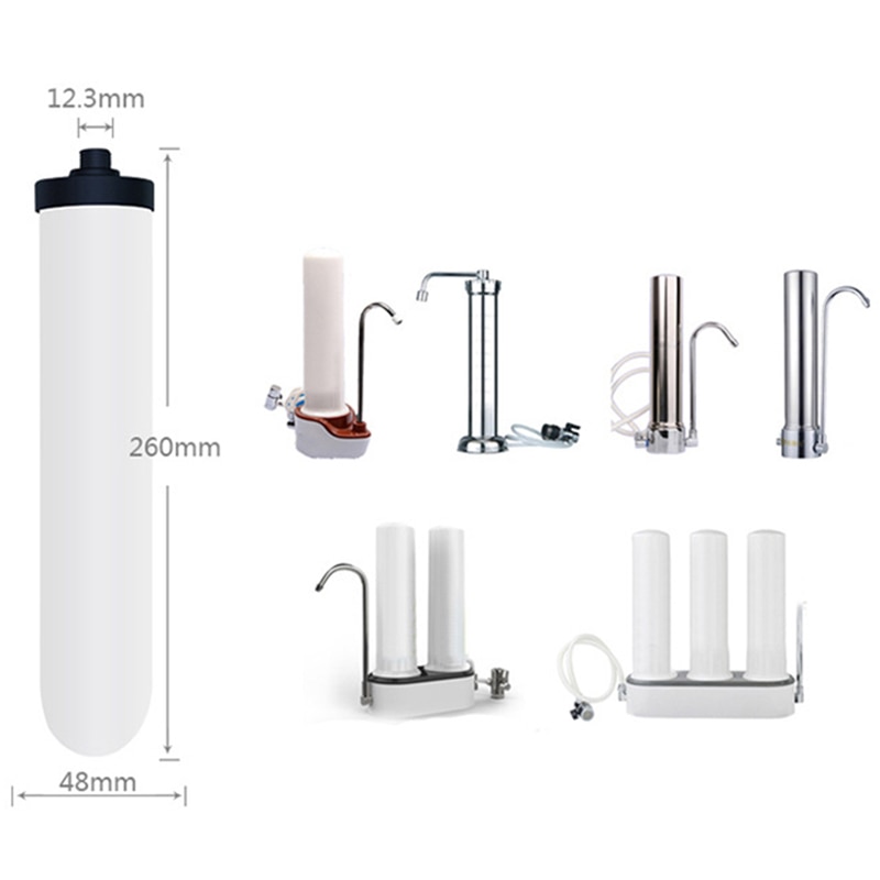 Filtro cerámico para filtro de agua, Diatom Mud, partículas compuestas, filtro de carbón activado para eliminar impurezas de sedimentos