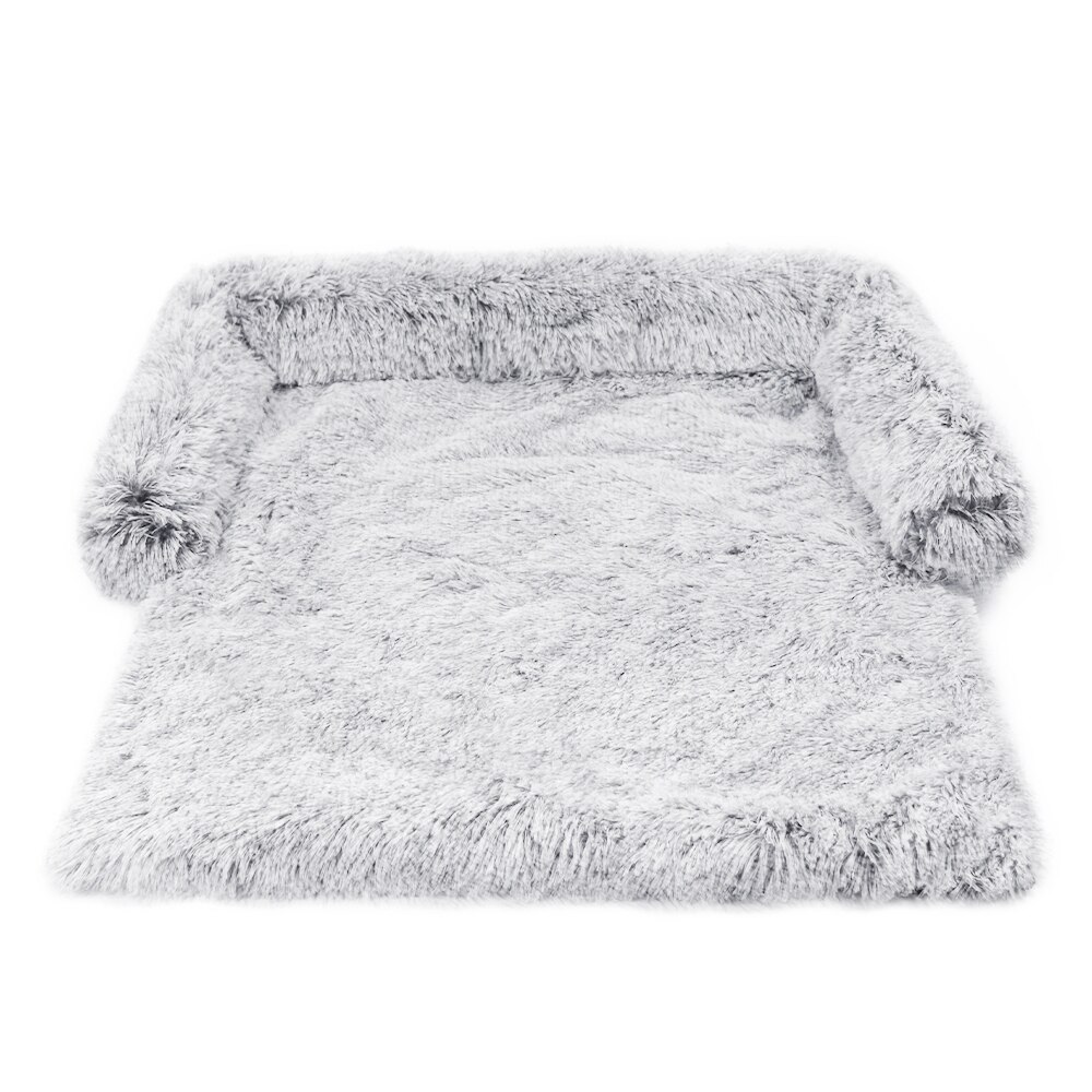 Hond Bed Voor Grote En Kleine Hond Sofa Bedden Pluche Kennel Huisdieren Nest Kussen Honden Levert Winter Slapen Meubels protector: Light Grey / M 105x95x15cm