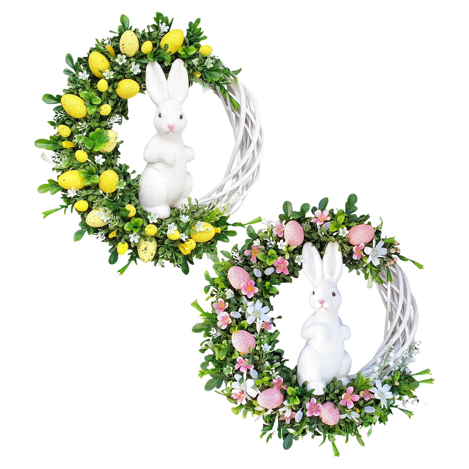 25cm Easter Wreath Spring Window Greenery Garland for Wedding Decor