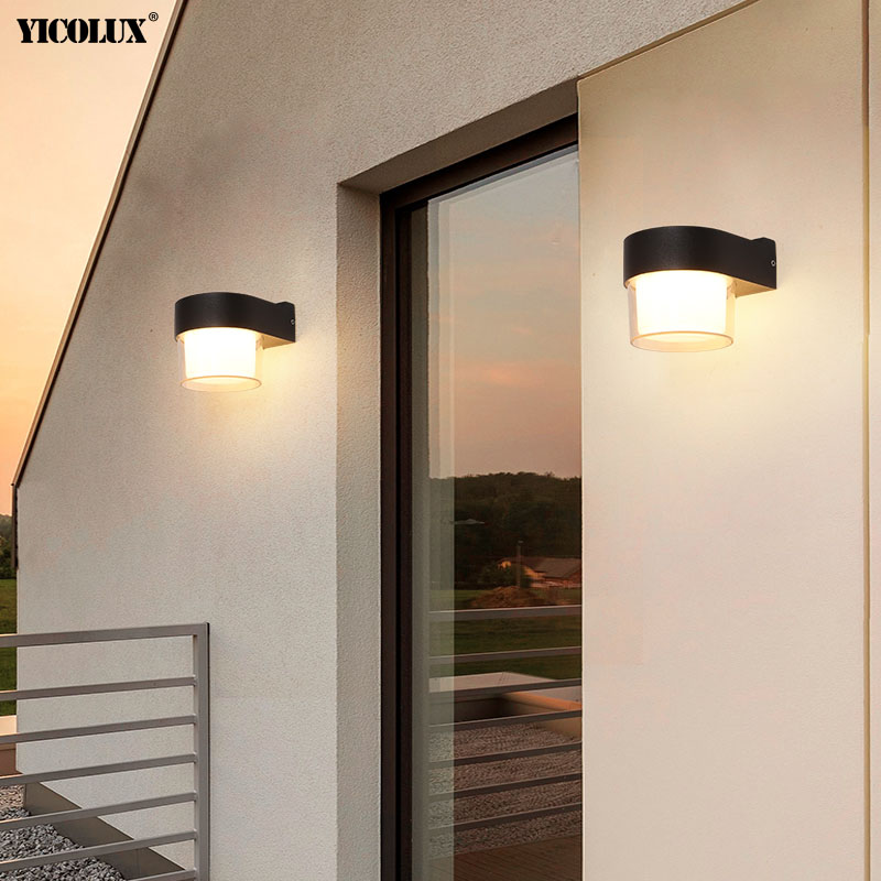 Moderne Outdoor Waterdichte IP65 Wandlamp LED Verlichting Voor Binnenplaats Licht Gangpad Balkon Gang Decoratieve Verlichting Veranda Tuin