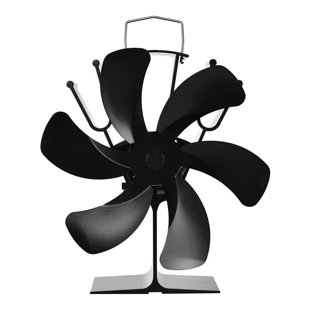 6 Blades Hanging Heat Powered Stove Fan Eco Fireplace Fan Stand Wood Burner Quiet Energy Saving Home Efficient Heat Distribution: stand type