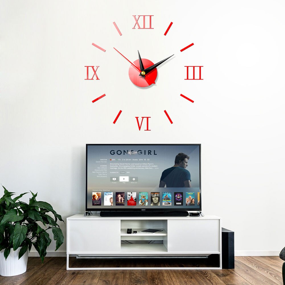 Relojes de pared 3D moderno DIY reloj Digital Adhesivo acrílico de pared decoración del hogar
