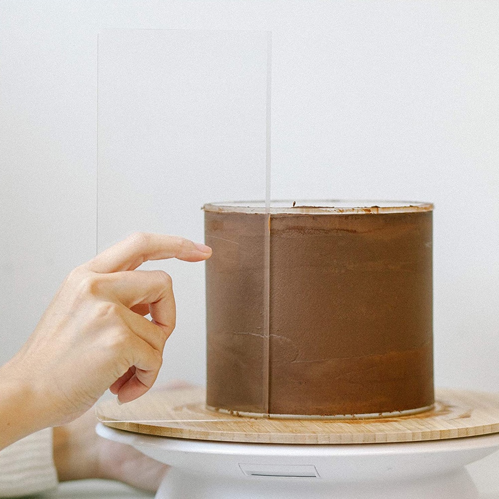 transparent Kuchen Creme Schaber Kuchen, Der Schaber Rechteckigen Acryl Kuchen Backen Werkzeug Kuchen Schaber Für Bäckerei 12 Zoll 14 zoll