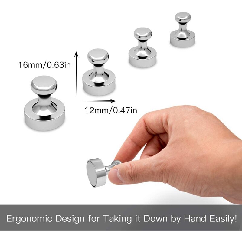 -Neodymium Magneet 20 Pcs N52 Super Sterke Push Pin Magneten Voor Whiteboard, Magneet, magnetische Boards, Magnetische Plaat