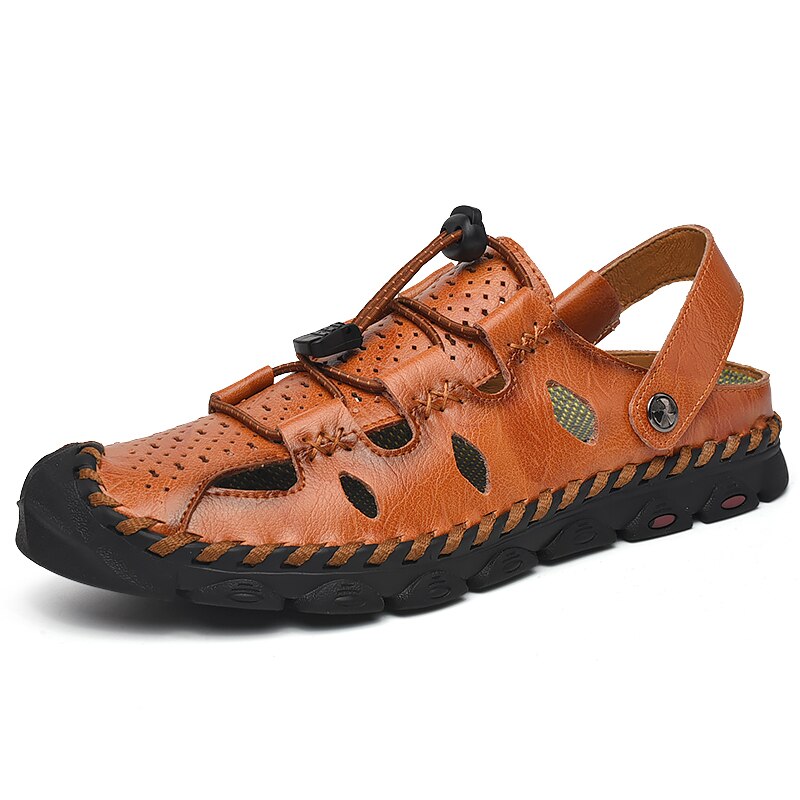 Chaussures respirant véritable sandales confort sandles zomerschoenen de chaussures schuhe zapatillas schoenen extérieur deportivas: brown / 39