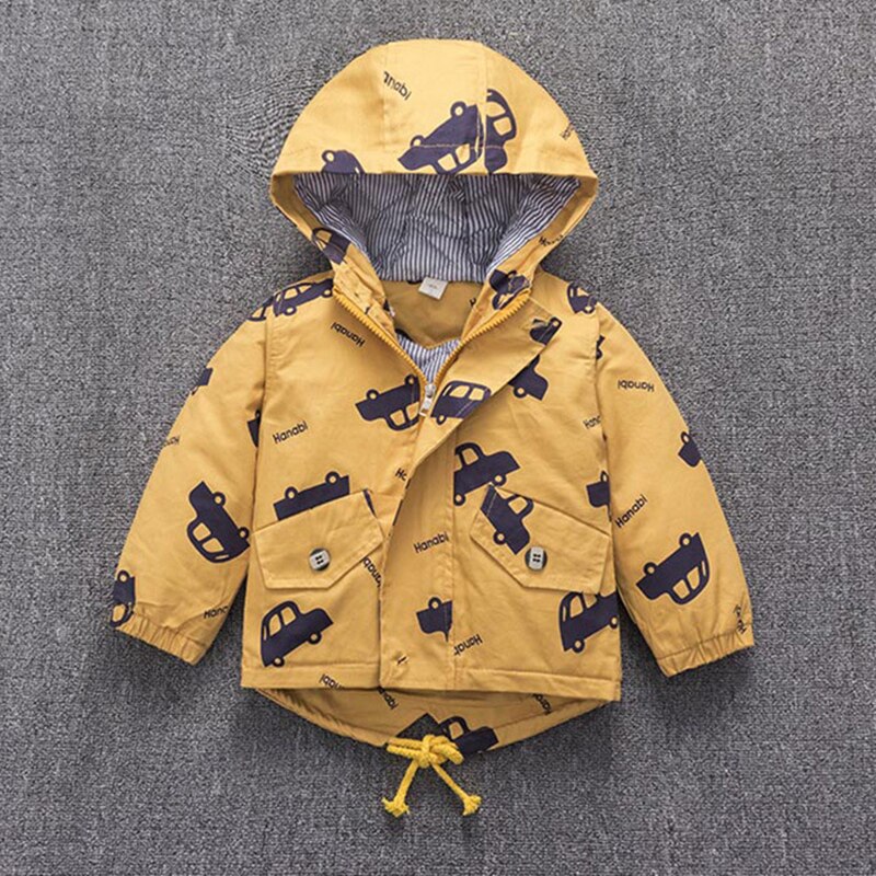 Kinderen Winter Jas Katoenen Jas Cartoon Hooded Warmte Dikke Kinderen Auto Jas Jas Jas Sneeuw Jas Hooded Rits Overhemd