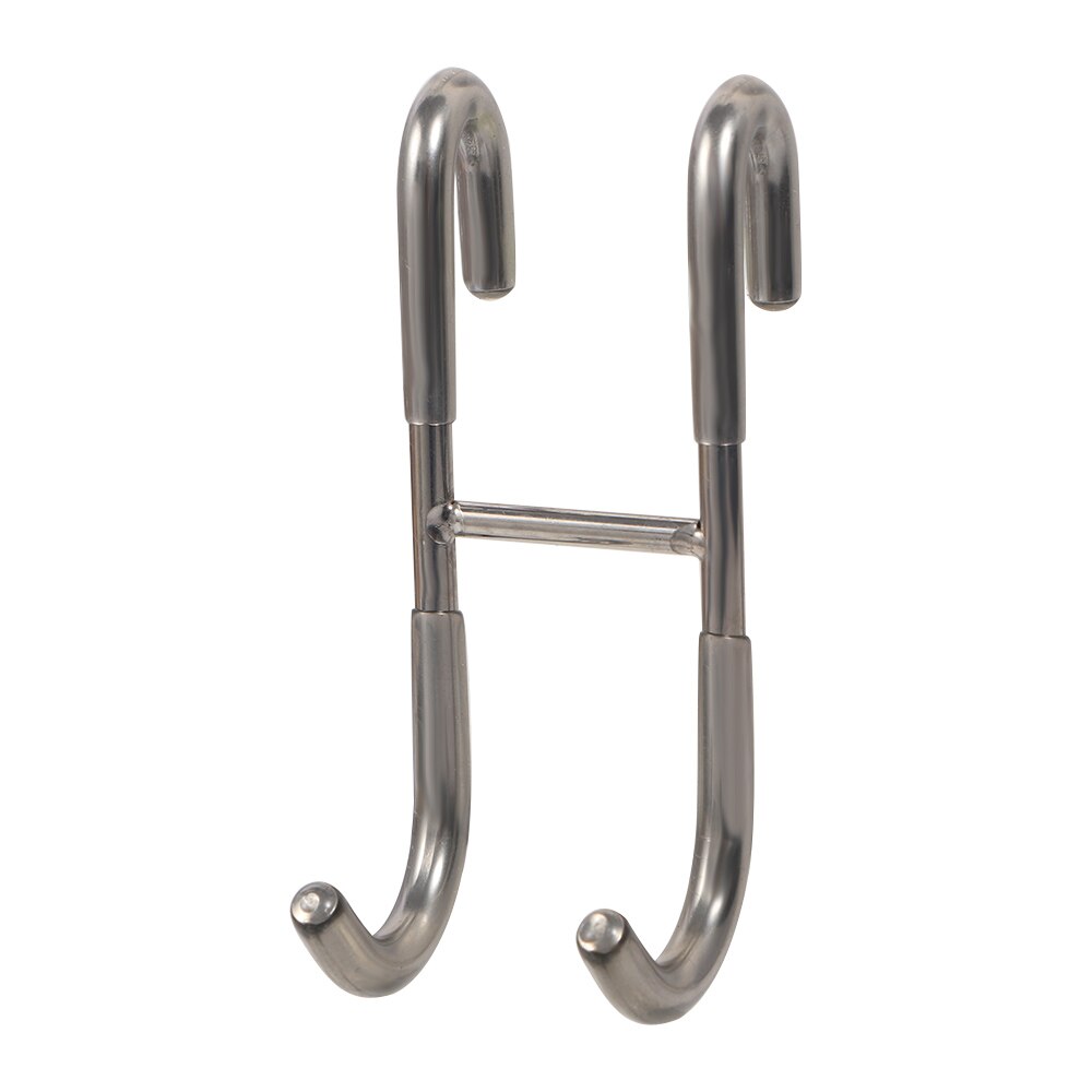 2pcs/set Stainless Steel Shower Hooks Glass Door Shower Hook Lightweight Hooks Bath Shower Bathroom Screen Towel Hanger