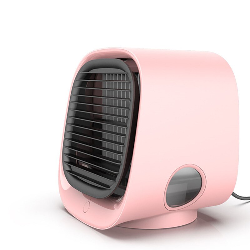 Household Mini Air Conditioner USB Personal Space Cooler Portable 7 Color LED Air Cooler LCD Digital Display Desktop Fan: 7