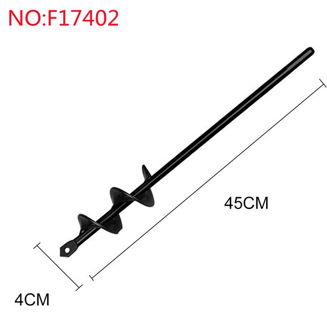 Auger Drill Bit Garden Auger Spiral Bit Flower Planting Hole Digger Ground Auger Yard Gardening DIY Planting Tool: 4X45CM