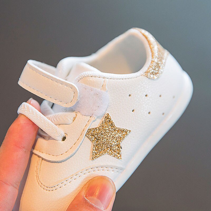 Baby skor sneakers söt stjärna småbarn skor för pojke flicka mjuk bomull anti slip vår sommar baby pojke skor första vandrare
