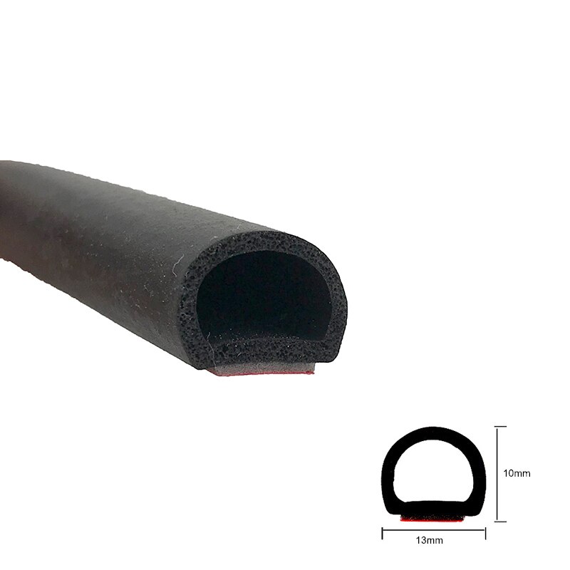 2meters B Style Rubber Seal Strip for Car Window Door Engine Cover Seal Edge Trim Noise: Big D type