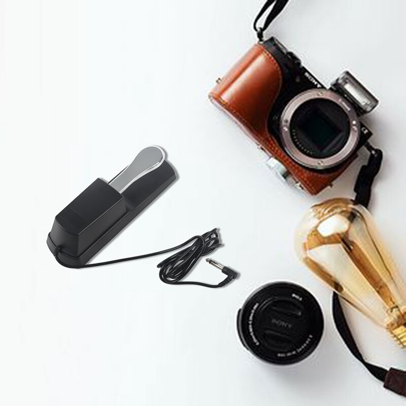 Electric Piano Sustain Damper Pedal Keyboard Instrument Organ Sustain Pedal Silver