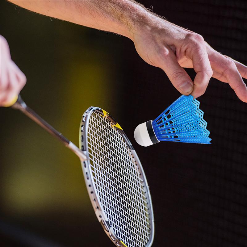 12Pcs Nylon Feather Shuttlecocks Training Plastic Badminton with Great Stability and Durability for Indoor Outdoor Sports