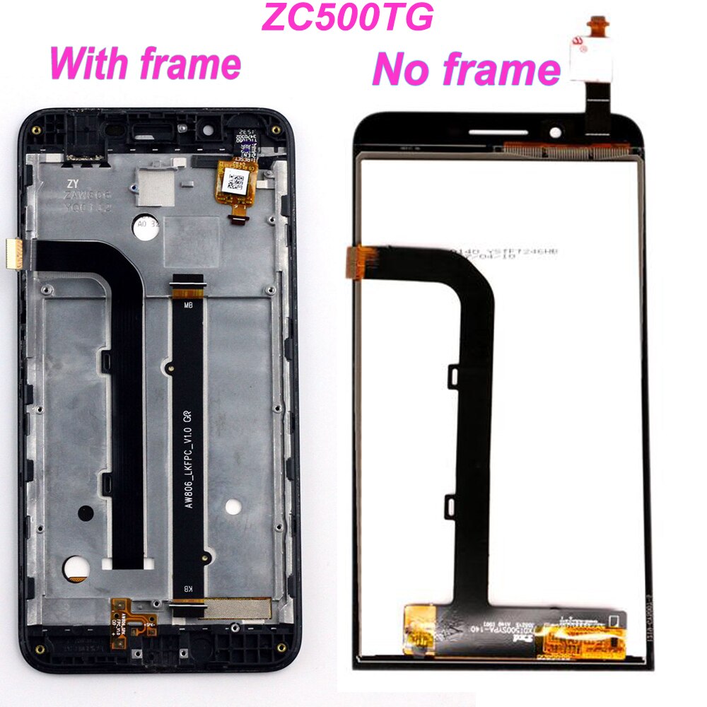 Starde-pantalla LCD de 5,0 pulgadas para Asus ZenFone Go ZC500TG Z00VD, montaje de digitalizador con pantalla táctil con marco negro y herramientas gratuitas