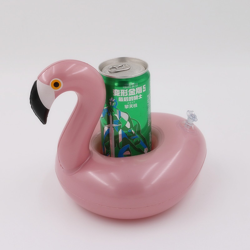Sous-verre gonflable en forme de flamant Rose doré, support de tasse d&#39;eau flottant, porte-gobelet de boisson, jouet rempli d&#39;air, équipement de natation