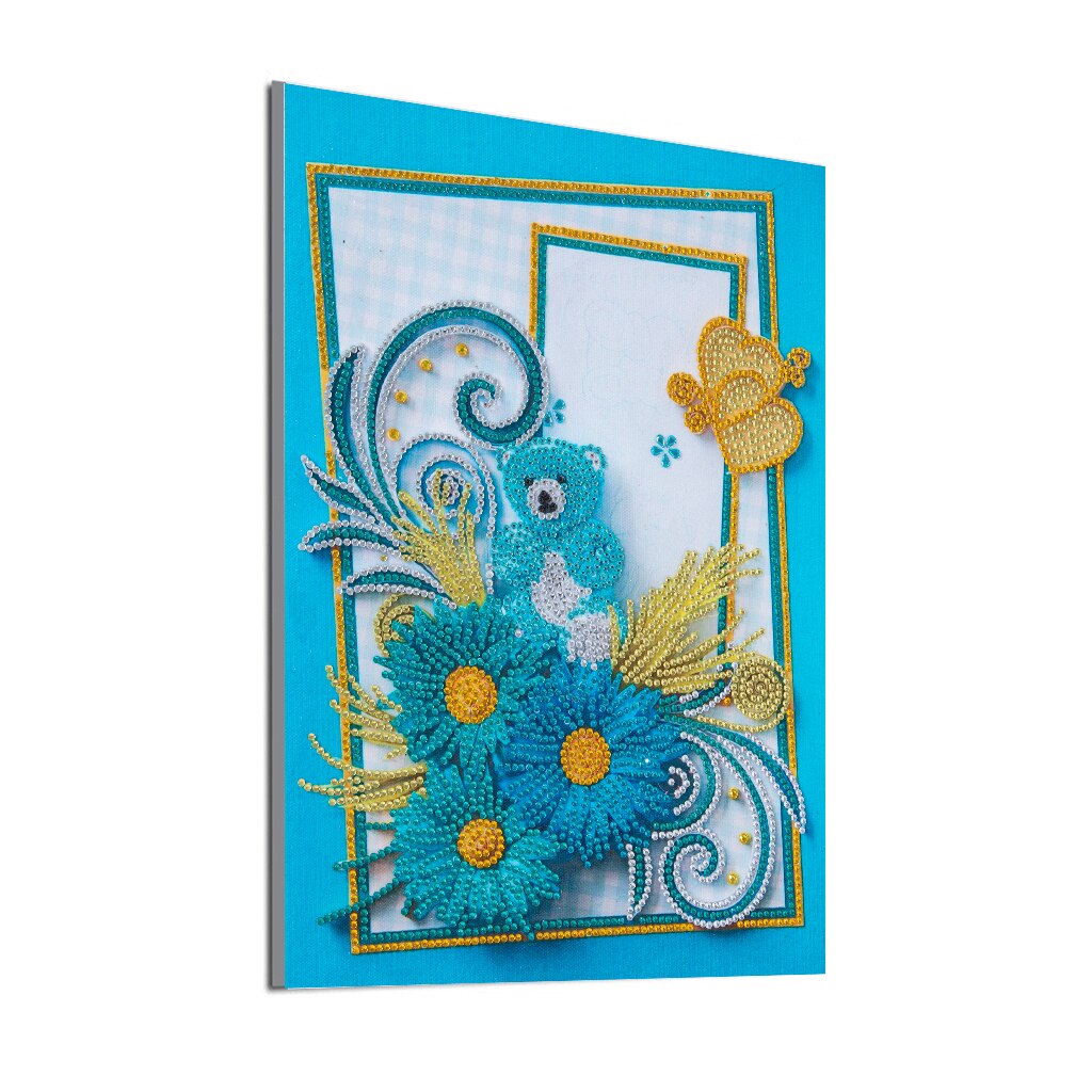 5d diamant maleri blomst serie sæt gør-det-selv papir quilling maleri billede specialformet bor diamant maleri indretning kunst håndværk: 04