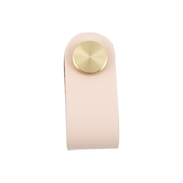 Leather Cabinet Knobs And Handles For Kitchen Cupboard Door Pulls Black Brown Furniture Handle Wardrobe Dresser Knobs: Light pink