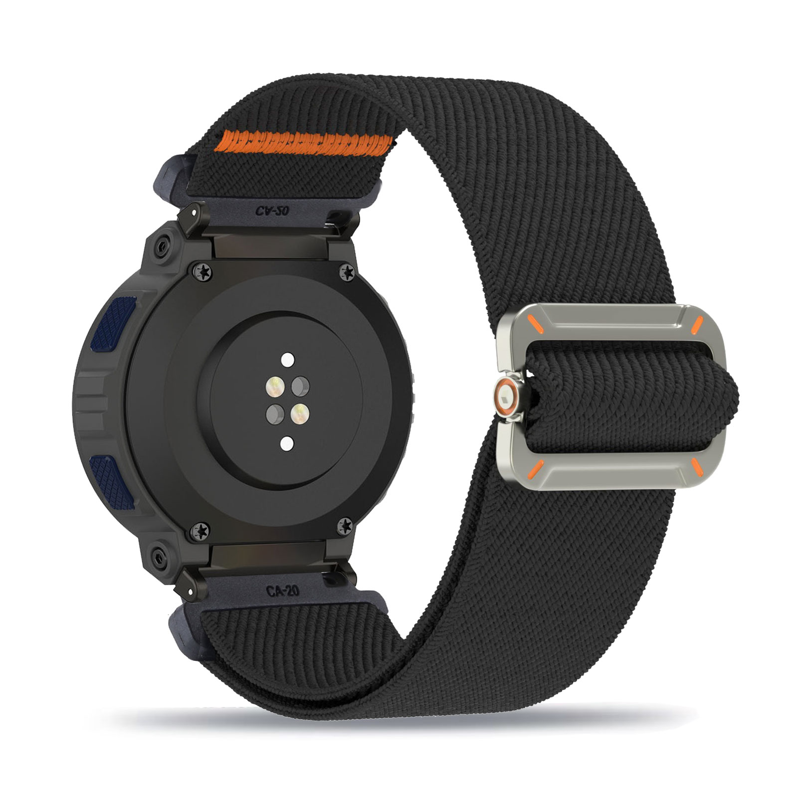 Stretchy Band for Amazfit Active Edge Band Men Women, Soft Nylon Elastic Braided Strap: black