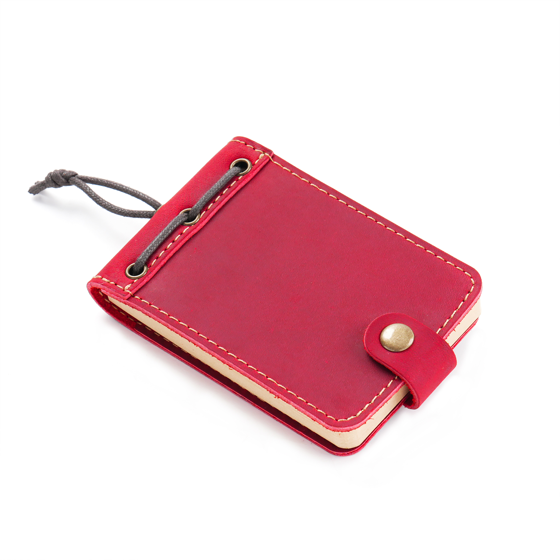 Vintage handgemaakte mini notebook planner echt leer retro schattig dagboek dagboek draagbare notitieblok schetsboek organisator briefpapier: Rood