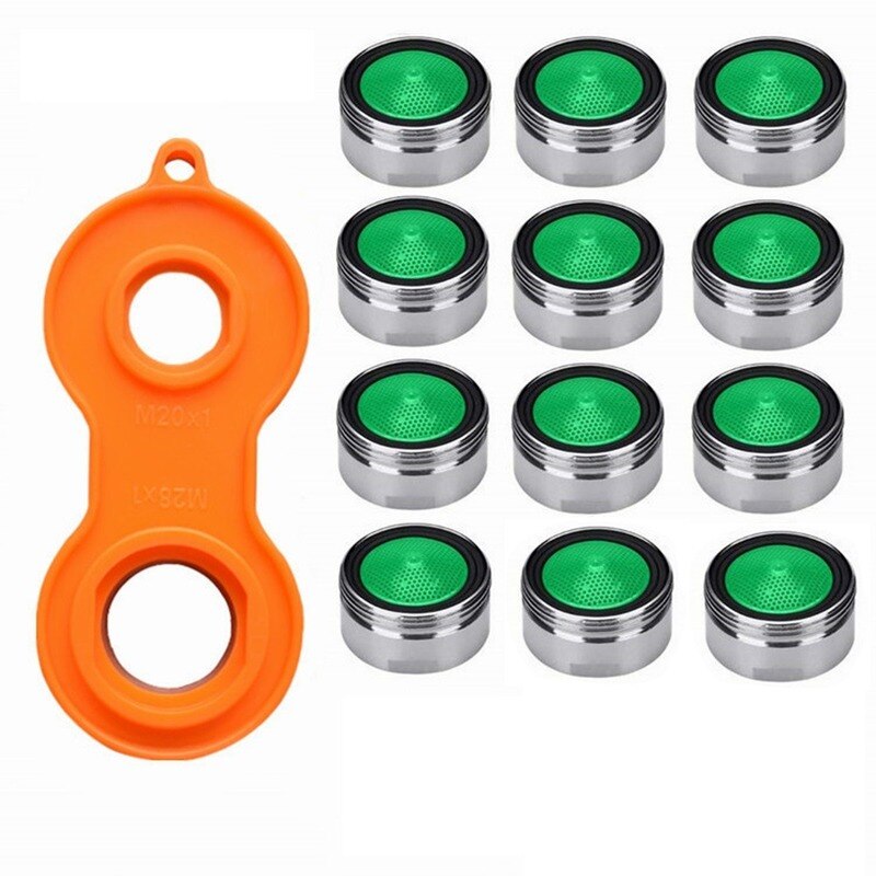 With Installation Tool Faucet Spare Parts Replacement Aerator 12pcs M24mm Anti Rust Faucet Aerator: Default Title