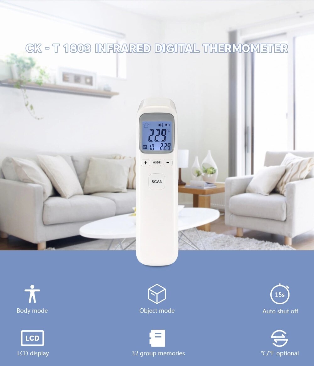 Digitale Voorhoofd Thermometer Backlight Infrarood Lichaam Meten Voorhoofd Body Termometro Koorts Meten Tool Voor Volwassenen Kids