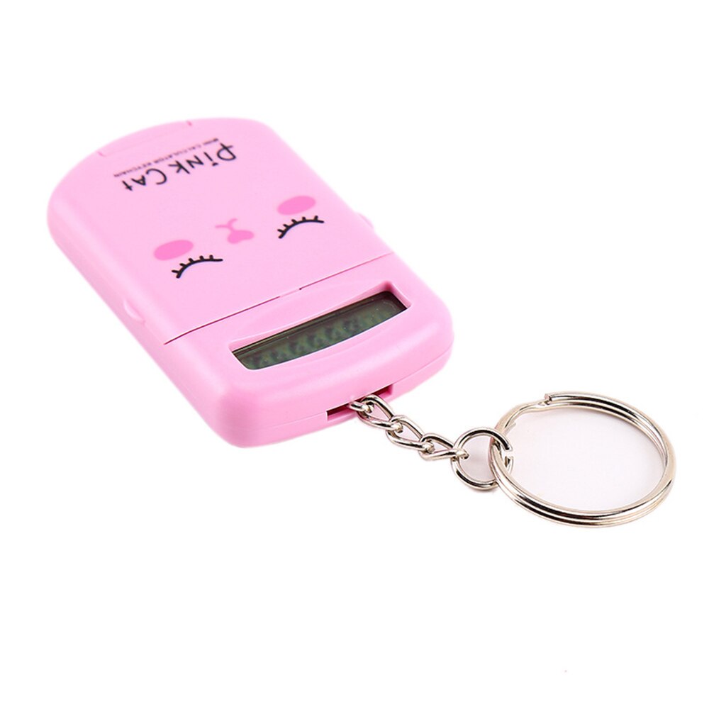 Mini Calculator Cute Cartoon with Keychain 8 Digits Display Portable Pocket Size Calculator for Children Students Supplies