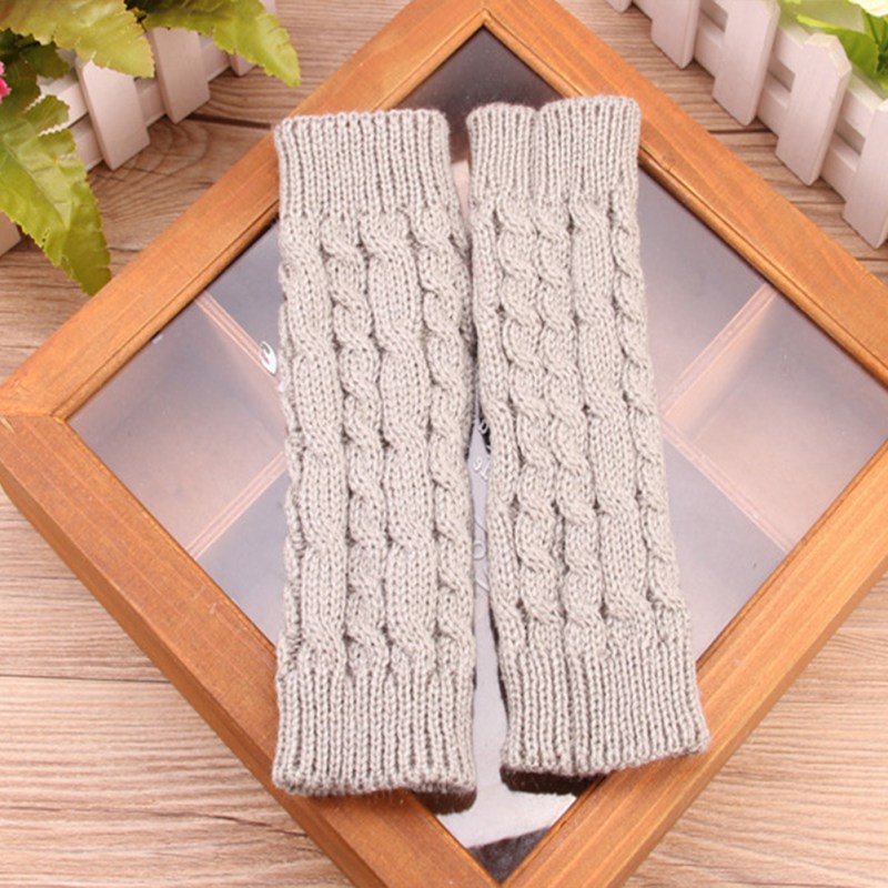 Vrouwen Warme Zachte Handschoenen Dame Winter Herfst Arm Warmer Twist Lange Vingerloze Knit Mitten Praktische Casual Handschoenen