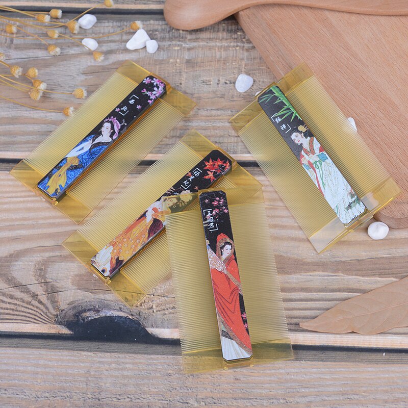 Peine de Piojos de doble cara, peine de resina dentada densa anticaspa, peine de peluquería, accesorios para el cuidado del cabello, herramienta para piojos