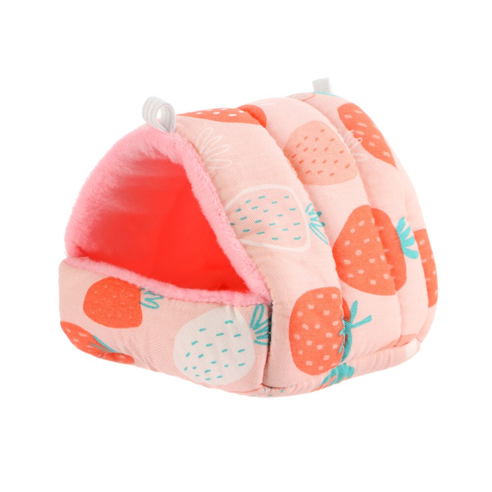 Leuke Mini Kooi Konijn Eekhoorn Winter Warm Mat Cavia Nest Hamster Huis Kleine Dier Slapen Bed Huisdier Opknoping Kooi: L / Donkerbruin