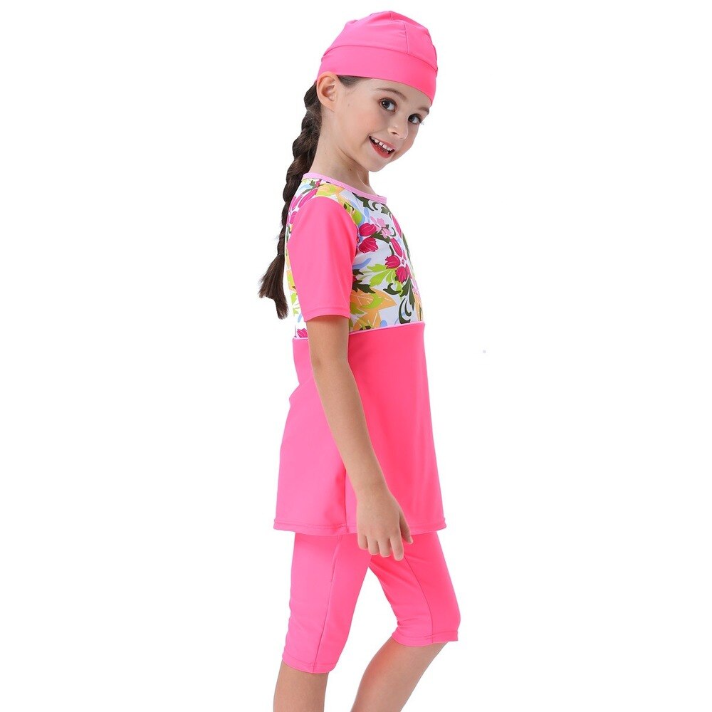 Bañadores musulmanes para niñas, trajes de baño largos para bebés, ropa de playa islámica árabe, Burkinis, pantalones de Surf, 3 uds.