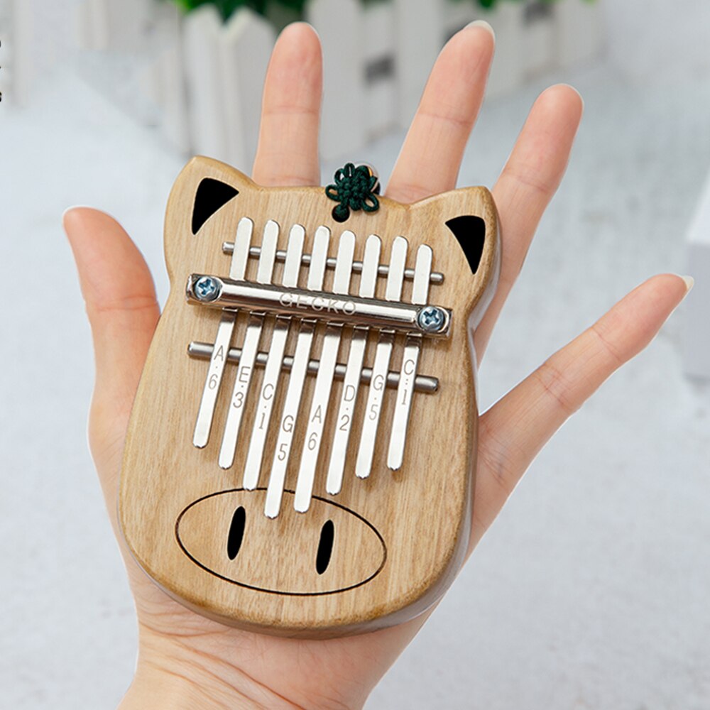 Gekko 8 nøgle kalimba afrikansk finger tommelfinger klaver fuld finer kamfer træ tastatur percussion instrument musik til begyndere