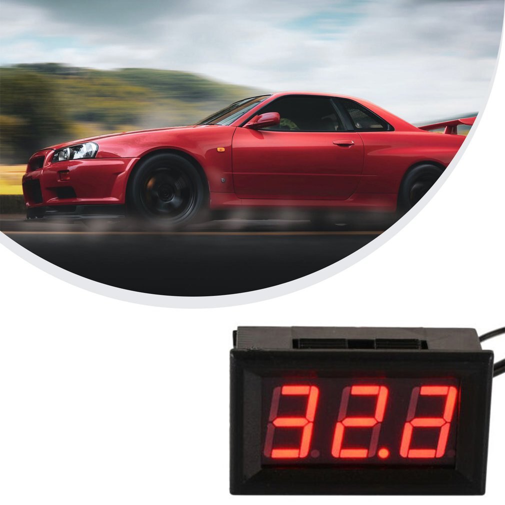 12v led digitale display thermometer  -50 ~ 110 °c autometer temperatuur voertuig digitale thermometer met sonde