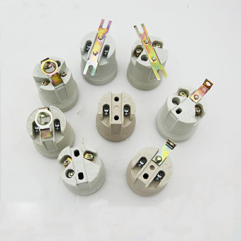 2pcs E27 Ceramic Lamp Cap Screw E40 Lamp Holder Pottery and Porcelain E14 Bases for Ceiling Lamp Retrofit