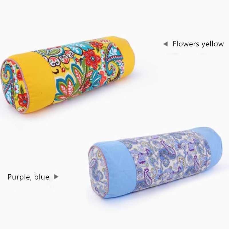 Almohada Cervical de concha de trigo sarraceno, cojín redondo de satén de caramelo para cuello, ortopédico, chaqueta lavable de tracción para fisioterapia de la columna vertebral