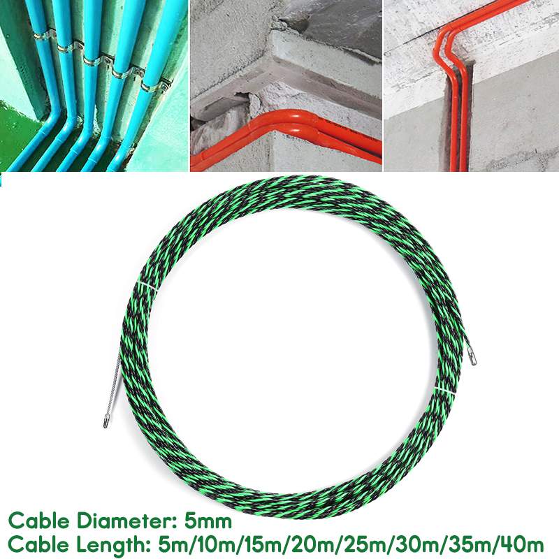 5mm Cable Puller Fish Tape Cable Fiberglass Fish Tape Reel Puller Fiberglass Metal Wall Wire Conduit