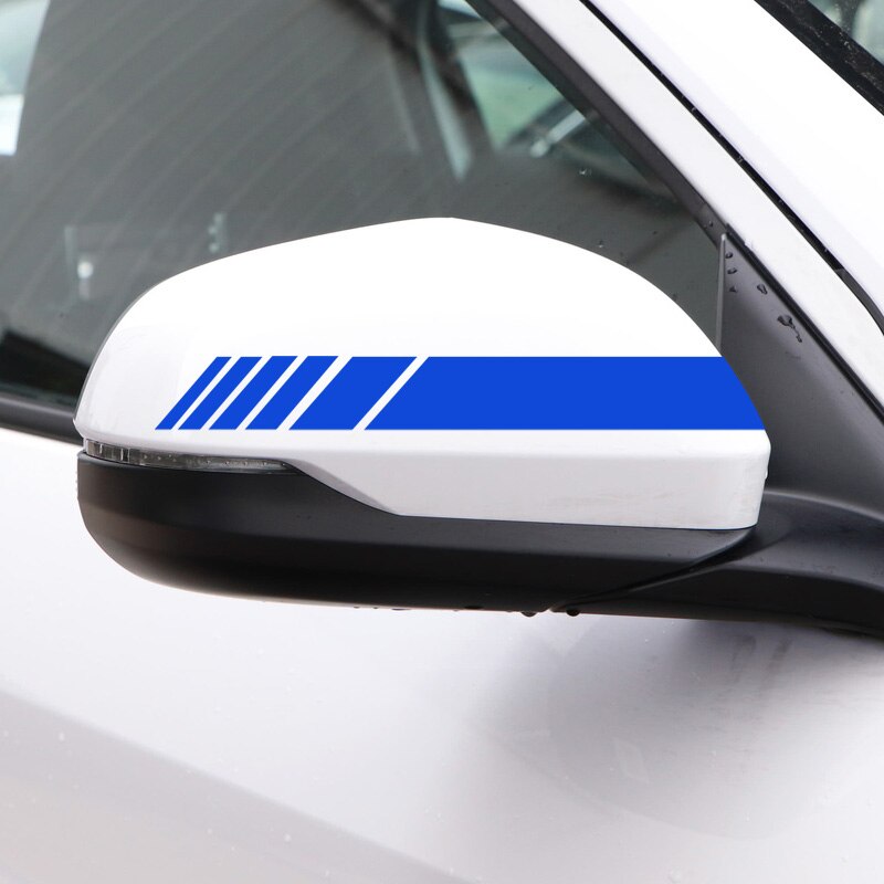 Pegatina de espejo lateral para coche, calcomanía de vinilo a rayas para espejo retrovisor de Reflectante decorativo, para Peugeot 307, 206, 308, 207, 406, 407, 1 par