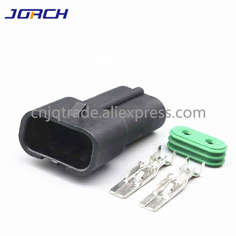 5 Set Delphi 2 Pin Female And Male Connector sealed automotive electrical connector 12033769 12034269 for Fan plug: 5 sets of male
